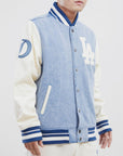 Pro Standard Los Angeles Dodgers Varsity Blue Denim Jacket