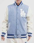 Pro Standard Los Angeles Dodgers Varsity Blue Denim Jacket