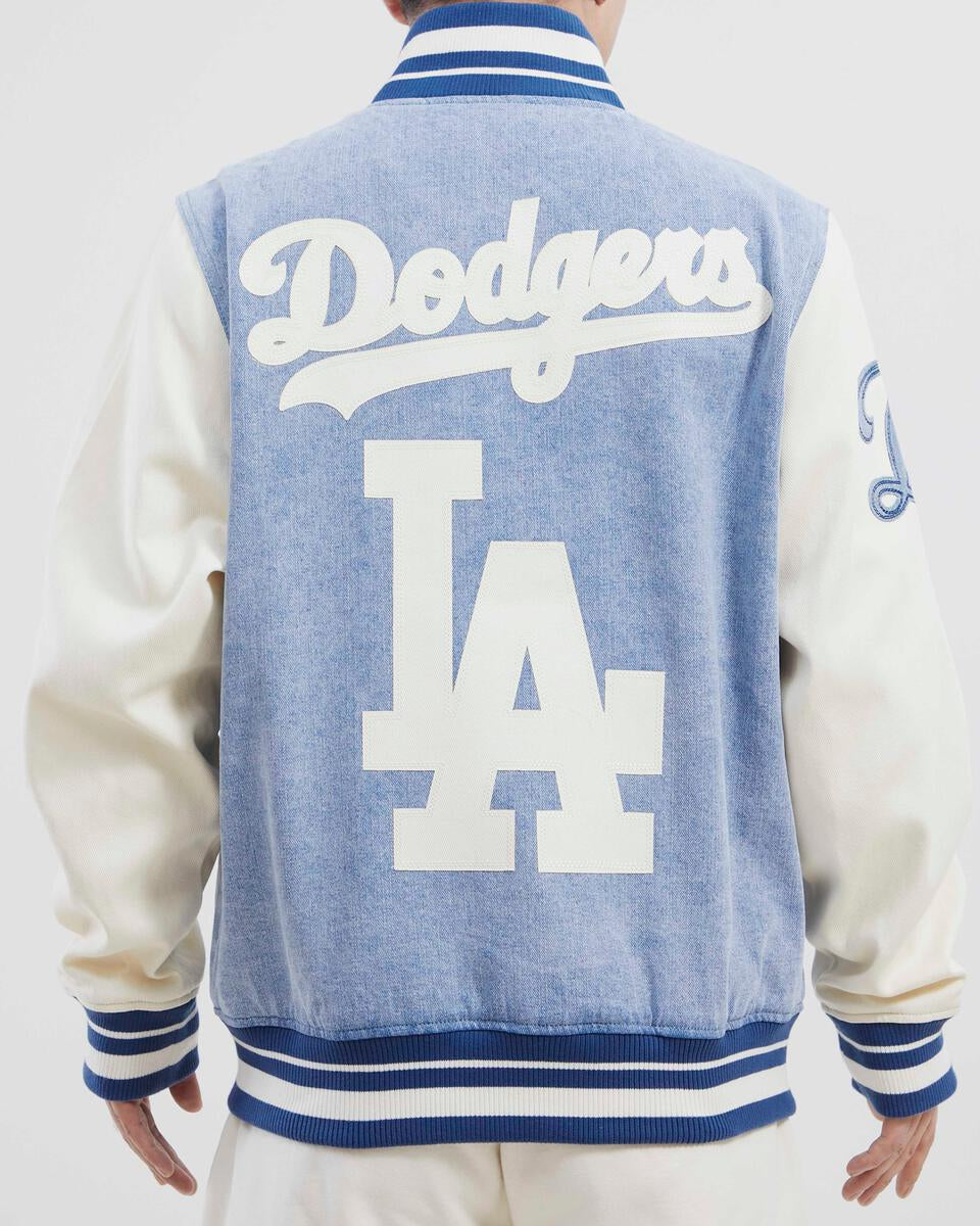 Pro Standard Los Angeles Dodgers Varsity Blue Denim Jacket – CROWN