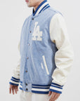 Pro Standard Los Angeles Dodgers Varsity Blue Denim Jacket