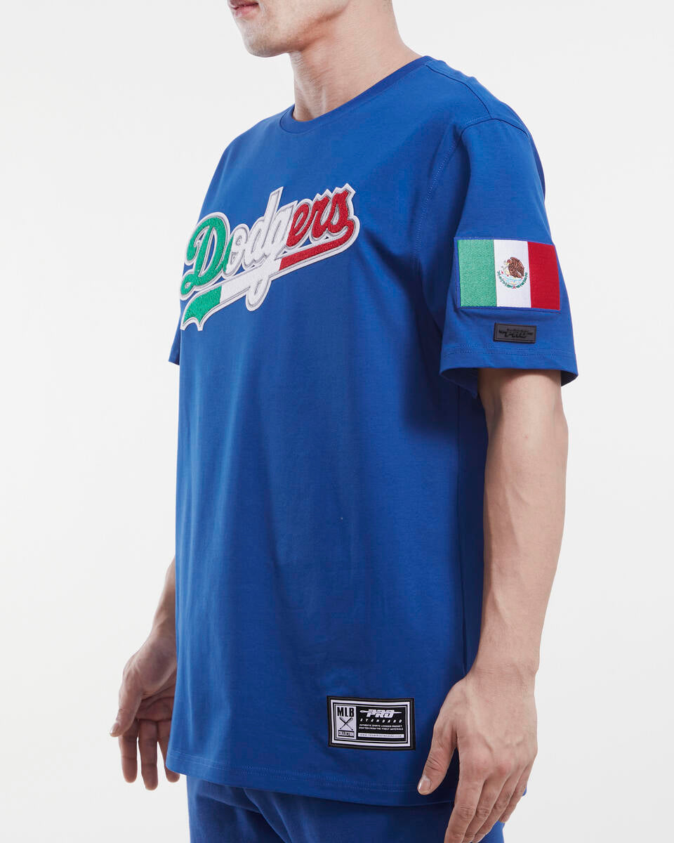 Pro Standard Dodgers Mexico Wordmark Tee - Mens M / Blue