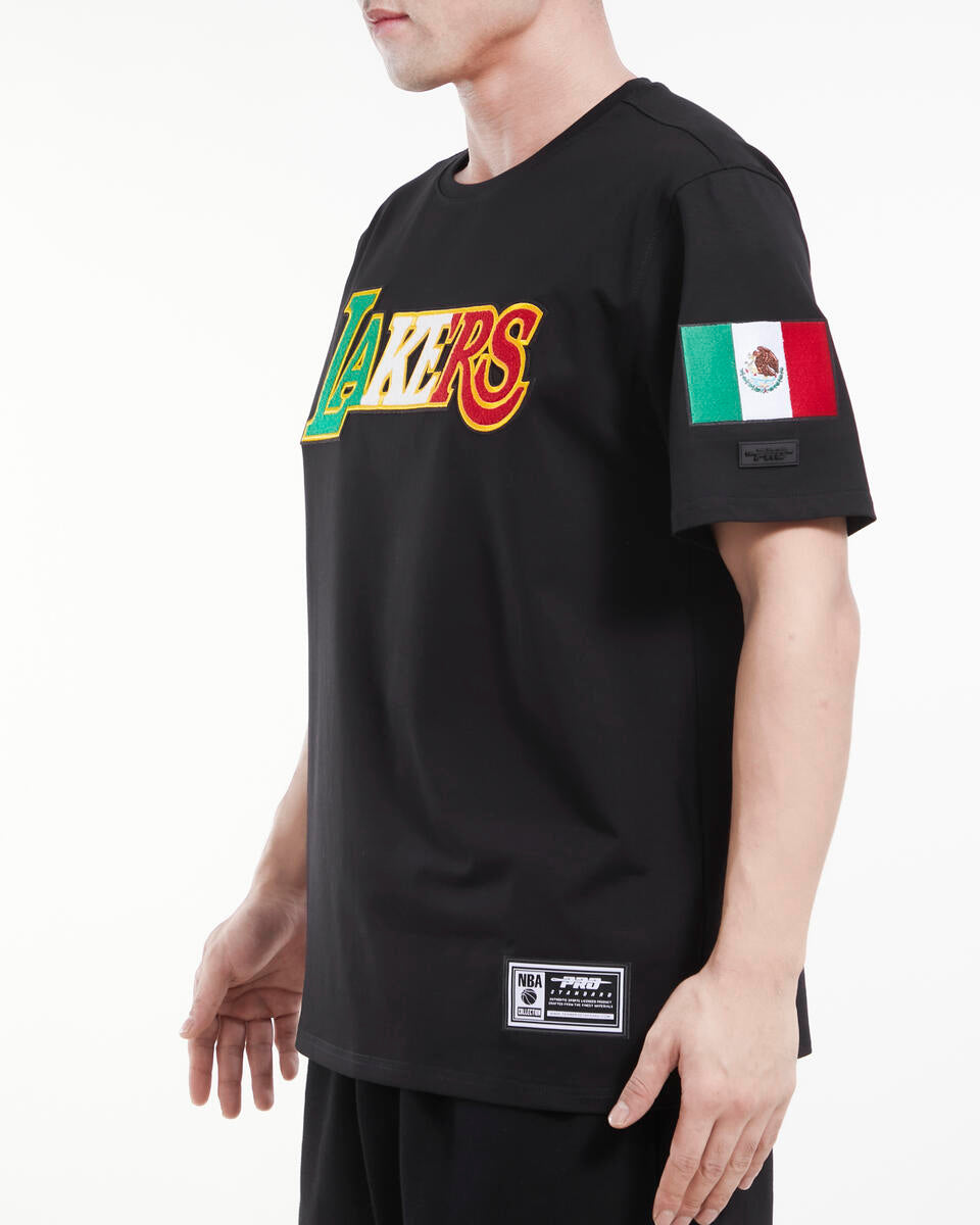 Pro Standard Los Angeles Lakers X Mexico Wordmark Black Pro Team SS