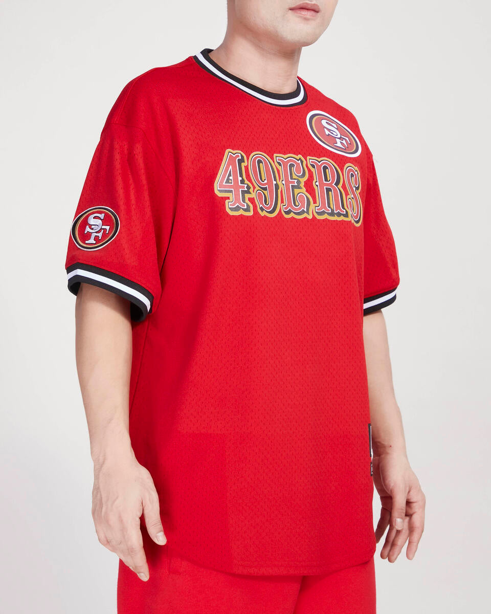 Pro Standard San Francisco 49ers Red Logo Mesh Jersey CROWN MINDED Pro Standard San Francisco 49ers Red Logo Mesh Jersey CROWN MINDED