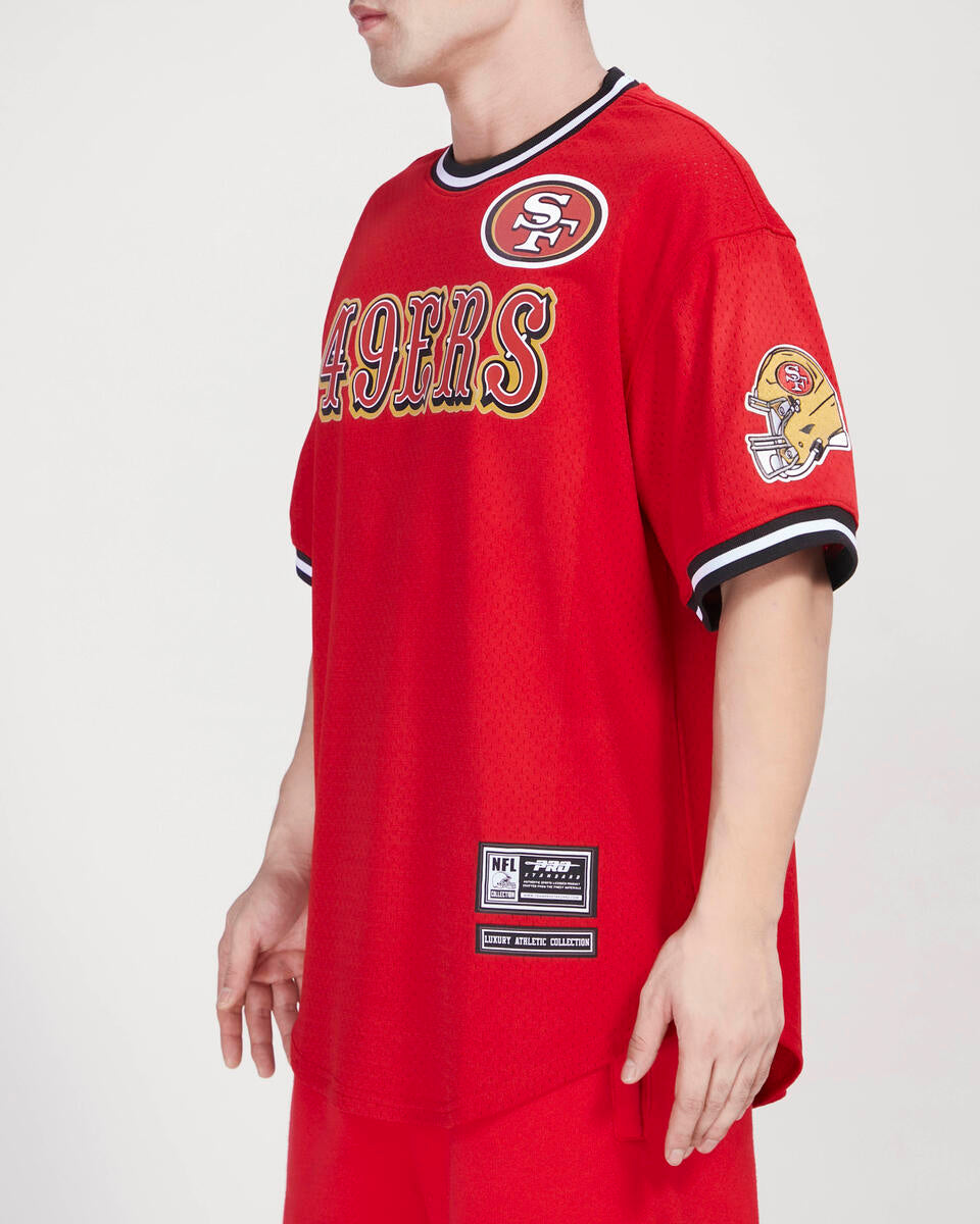 Pro Standard San Francisco 49ers Red Logo Mesh Jersey CROWN MINDED Pro Standard San Francisco 49ers Red Logo Mesh Jersey CROWN MINDED