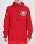 Pro Standard San Francisco 49ers Classic Chenille Red Zipper Hoody