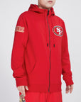Pro Standard San Francisco 49ers Classic Chenille Red Zipper Hoody