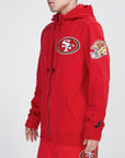 Pro Standard San Francisco 49ers Classic Chenille Red Zipper Hoody