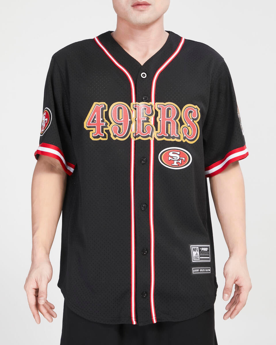 Pro Standard San Francisco 49ers Logo Mesh Black Button Up Jersey