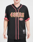 Pro Standard San Francisco 49ers Logo Mesh Black Button Up Jersey