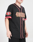Pro Standard San Francisco 49ers Logo Mesh Black Button Up Jersey