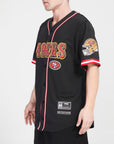 Pro Standard San Francisco 49ers Logo Mesh Black Button Up Jersey