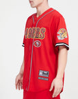 Pro Standard San Francisco 49ers Logo Mesh Red Button Up Jersey
