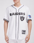 Pro Standard Las Vegas Raiders Logo Mesh White Button Up Jersey