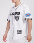 Pro Standard Las Vegas Raiders Logo Mesh White Button Up Jersey