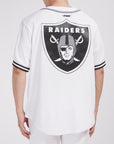 Pro Standard Las Vegas Raiders Logo Mesh White Button Up Jersey