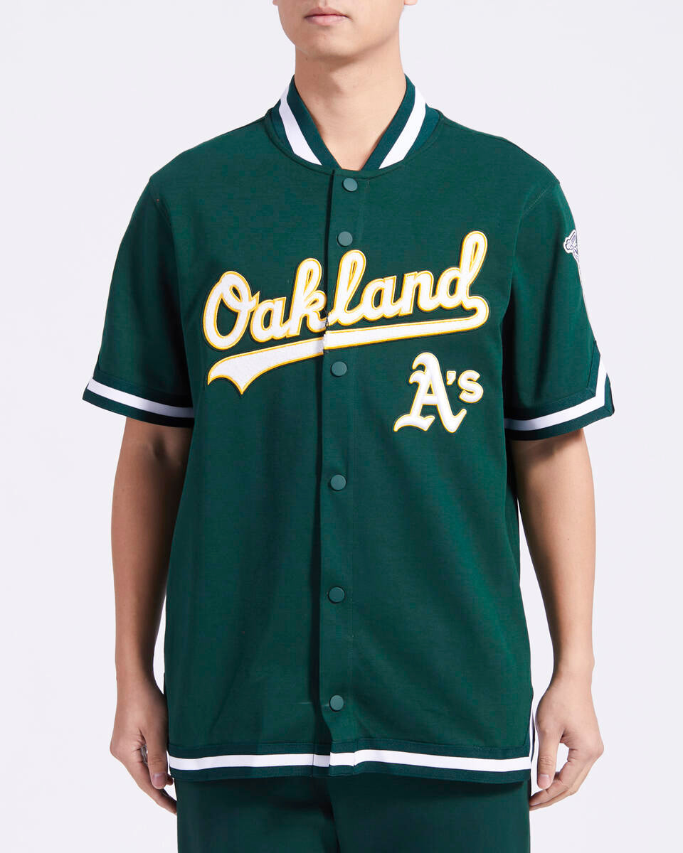 Pro Standard Mlb Oakland Athletics Classic Men's Warm Up Jacket (Forest Green) M
