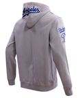 Pro Standard Los Angeles Dodgers Gray Logo Zipper Hoody