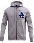 Pro Standard Los Angeles Dodgers Gray Logo Zipper Hoody