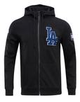 Pro Standard Los Angeles Dodgers Black Logo Zipper Hoody