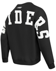 Pro Standard Las Vegas Raiders Wingspan Drop Shoulder Black White Crewneck