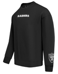 Pro Standard Las Vegas Raiders Wingspan Drop Shoulder Black White Crewneck