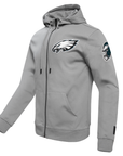 Pro Standard Philadelphia Eagles Gray Logo Zipper Hoody