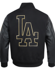 Pro Standard Los Angeles Dodgers Black Gold Wool Varsity Jacket