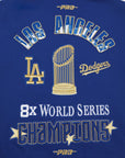 Pro Standard Los Angeles Dodgers 8 Time 2024 World Series Champions Royal Pullover Hoody