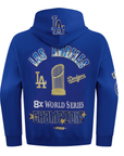 Pro Standard Los Angeles Dodgers 8 Time 2024 World Series Champions Royal Pullover Hoody