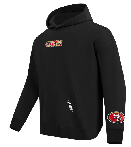 Pro Standard San Francisco 49ers Wingspan Drop Shoulder Black Hoody