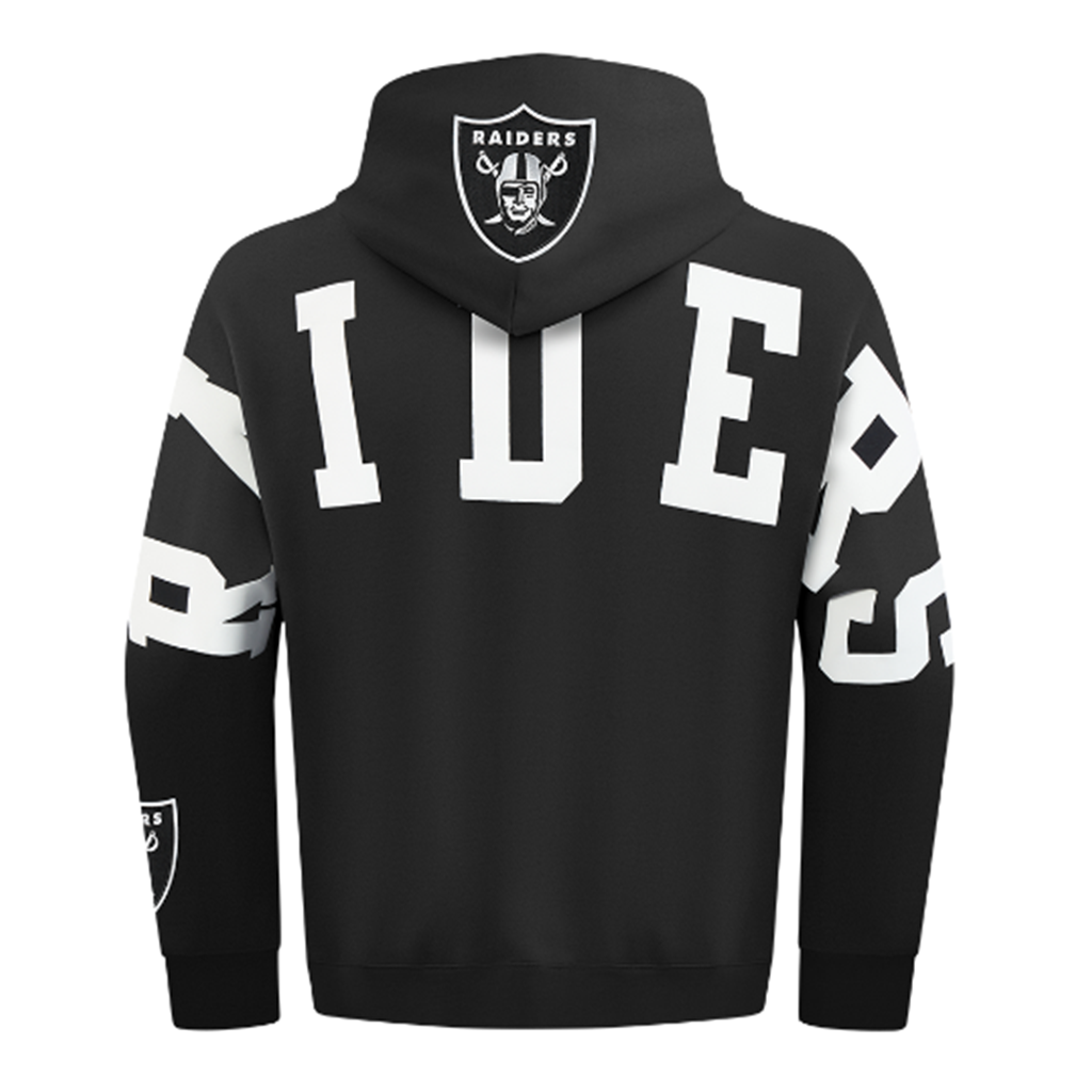 Pro Standard Las Vegas Raiders Wingspan Drop Shoulder Black Hoody Pro Standard Las Vegas Raiders Wingspan Drop Shoulder Black Hoody