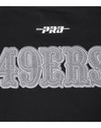 Pro Standard San Francisco 49ers Reverse French Terry Drop Shoulder Black Hoody