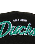 Anaheim Ducks Scripted Team Logo SP Black 9Fifty A-Frame Snapback