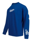 Pro Standard Los Angeles Dodgers Wingspan Drop Shoulder Royal White Crewneck
