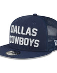 Dallas Cowboys Stacked Logo Trucker NFL Superbowl XXVII SP 9Fifty Snapback