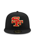 San Francisco 49ers SF Black Scarlet Gold 70th Anniversary SP 59Fifty Fitted