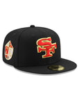 San Francisco 49ers SF Black Scarlet Gold 70th Anniversary SP 59Fifty Fitted