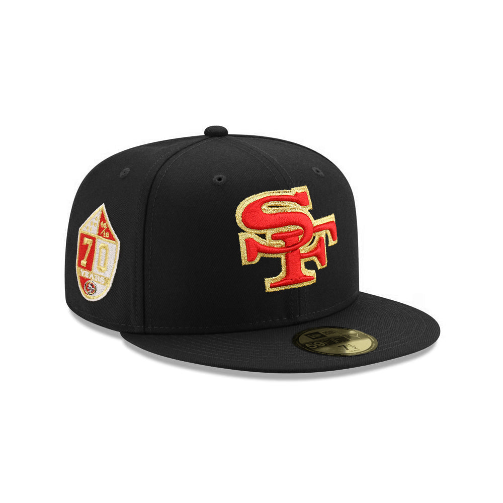 San Francisco 49ers SF Black Scarlet Gold 70th Anniversary SP