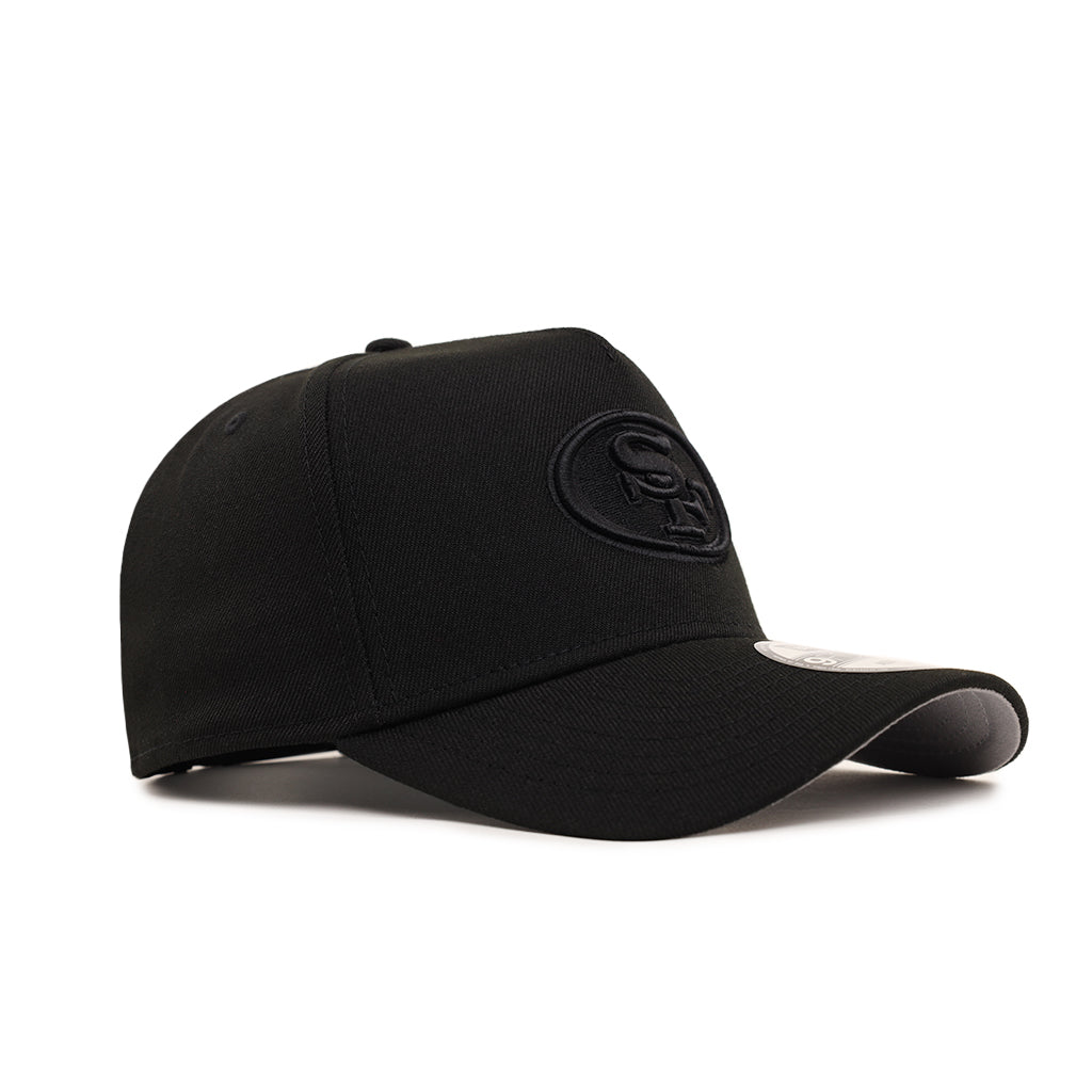 San Francisco 49ers Black On Black 9Forty A-Frame Snapback