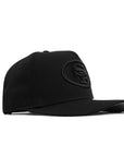 San Francisco 49ers Black On Black 9Fifty A-Frame Snapback
