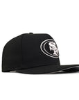 San Francisco 49ers Black On White 9Fifty A-Frame Snapback
