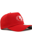 San Francisco 49ers Scarlet Red On White 9Forty A-Frame Snapback