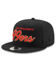 San Francisco 49ers Black Scarlet 9Fifty Snapback