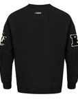 Pro Standard San Francisco 49ers Script Winners Circle Drop Shoulder Black Crewneck