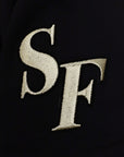 Pro Standard San Francisco 49ers Script Winners Circle Drop Shoulder Black Hoody