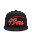 San Francisco 49ers Black Scarlet 59Fifty Fitted