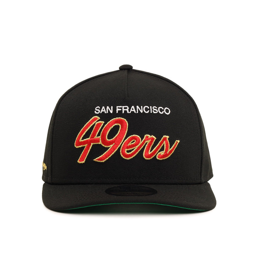 San Francisco 49ers Black Team Script SP 9Fifty A-Frame Snapback