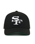 San Francisco 49ers SF Black On White 9Forty A-Frame Snapback