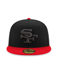 San Francisco 49ers Black Red 2 Tone 40th Anniversary SP 59Fifty Fitted