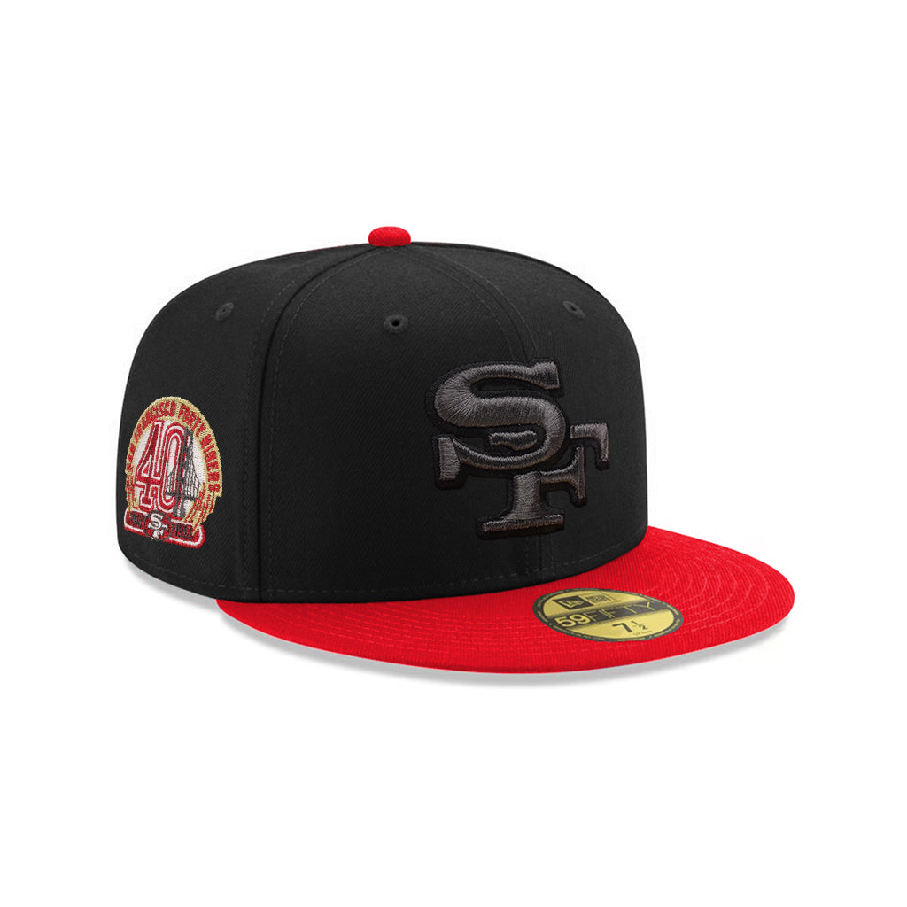 San Francisco 49ers Black Red 2 Tone 40th Anniversary SP 59Fifty